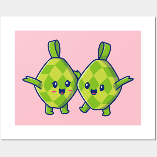 Cute Ketupat Cartoon Posters and Art